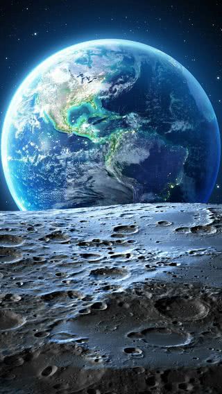 月面から見た地球
