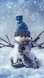 Snowman | 冬のカワイイiPhone壁紙