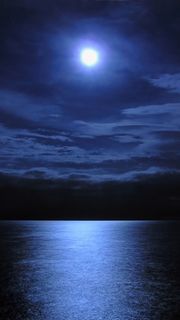 月夜の湖