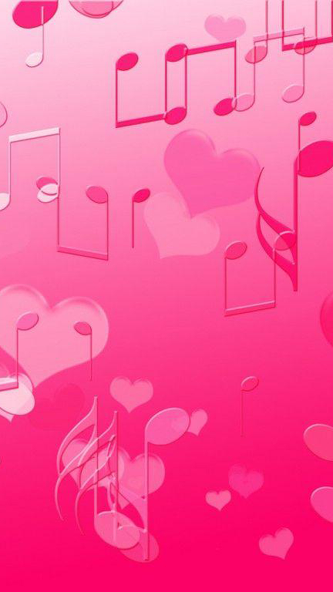 おしゃれカワイイ ピンクの音符 Iphone14 スマホ壁紙 待受画像ギャラリー