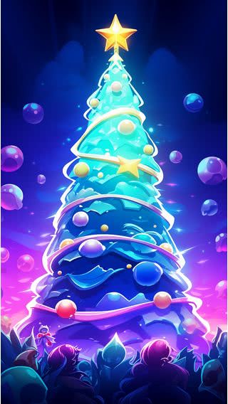 【9位】クリスマスツリー|クリスマスのiPhone壁紙