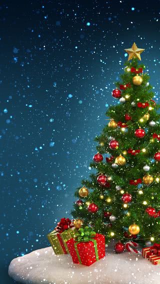 【4位】クリスマスツリー|クリスマスのiPhone壁紙