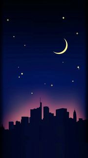 月夜の街