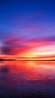 Fire Sky Lake Sunset iPhone6 Wallpaper