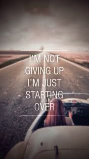 I'm not giving up