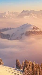 スイスの雪山