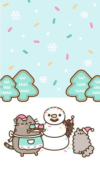 Pusheen & 雪だるま