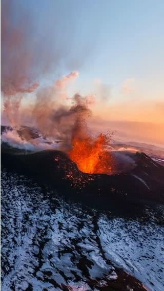 冬の火山