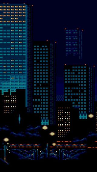 ドット絵の夜景