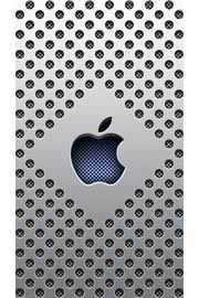 iPhone壁紙Metal Apple Logo i…