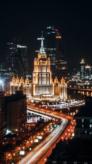 モスクワの夜景