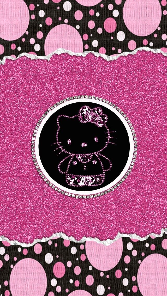 ハローキティ Pink Glitter スマホ壁紙 Iphone待受画像ギャラリー