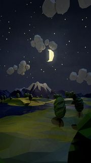 月夜 | ポリゴンイラスト