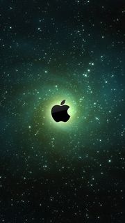 宇宙空間にAppleマーク