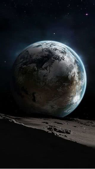 月面から見た地球