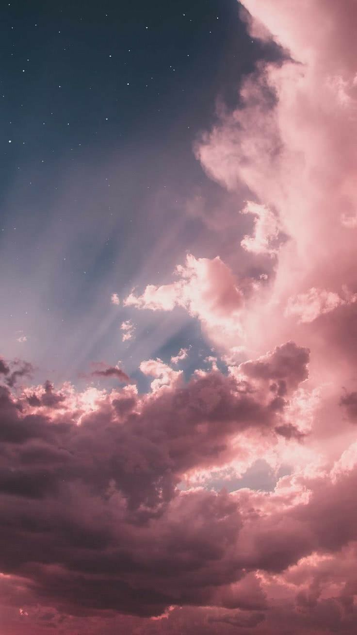 ピンク色の雲 スマホ壁紙 Iphone待受画像ギャラリー