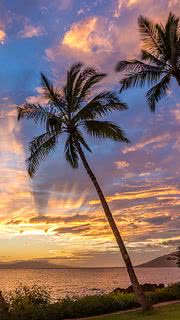 ハワイの夕焼け