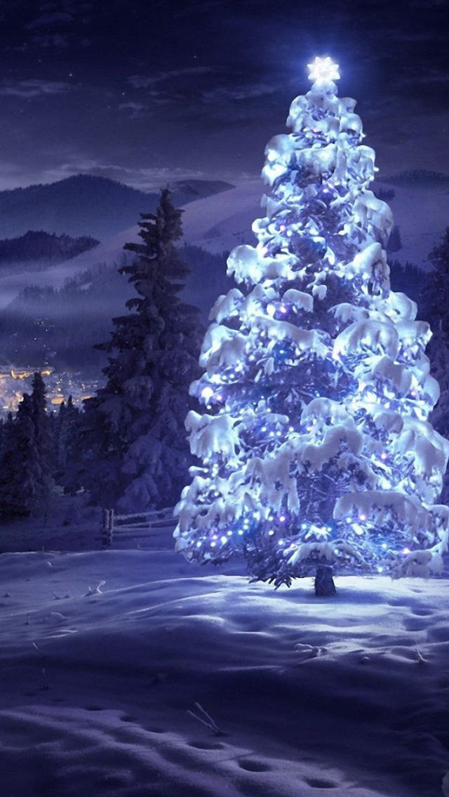 シルバーに輝くクリスマスツリー スマホ壁紙 Iphone待受画像ギャラリー