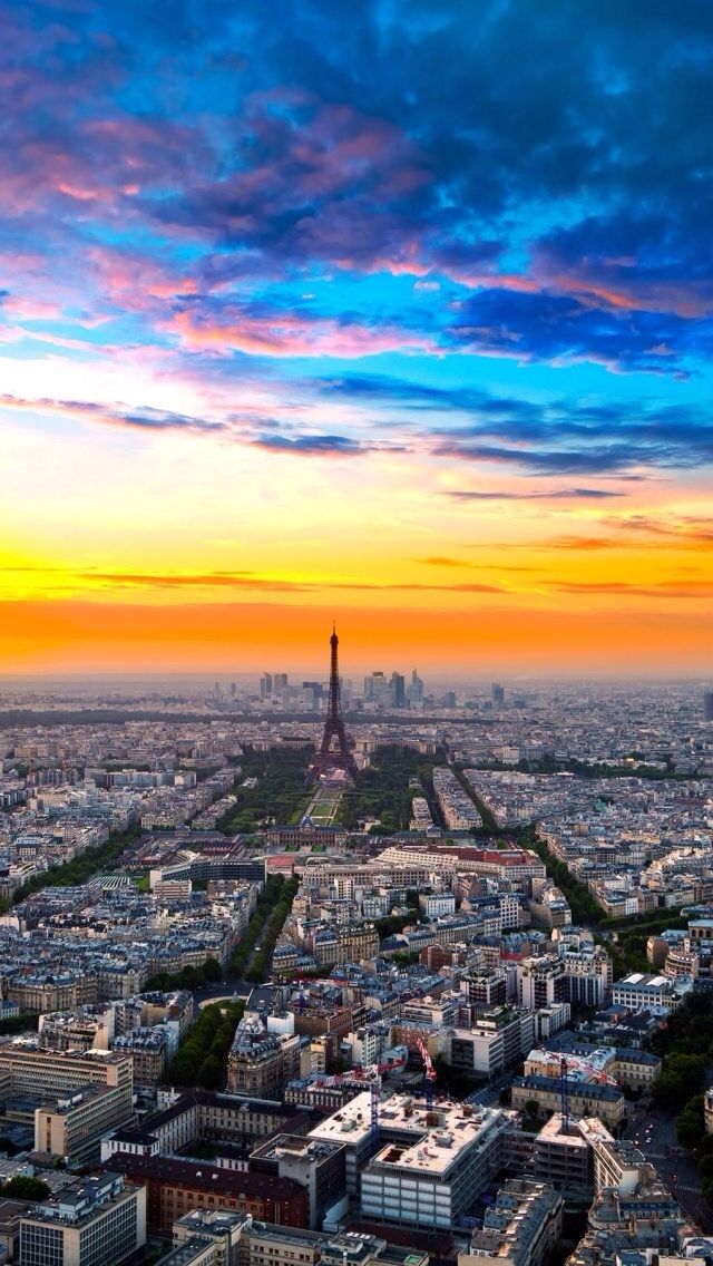 上空から見たパリの街並 スマホ壁紙 Iphone待受画像ギャラリー