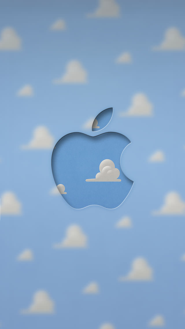 トイストーリーの雲とアップルロゴ Iphone5s 壁紙 スマホ壁紙 Iphone待受画像ギャラリー