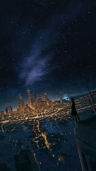 夜景のイラスト