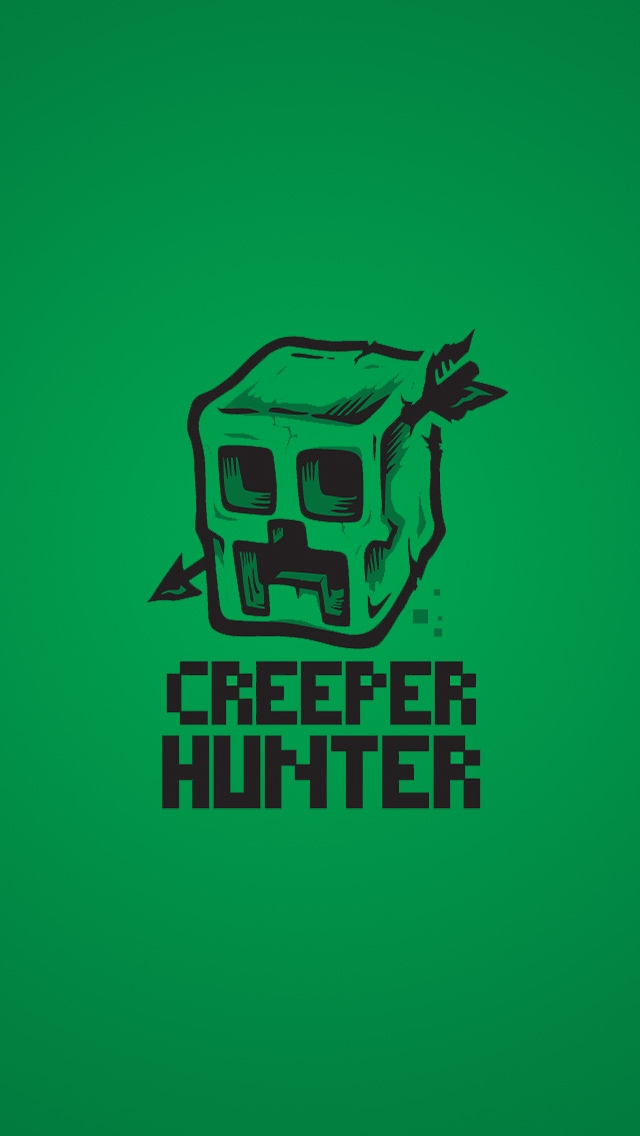 Creeper Hunter マインクラフトのiphone壁紙 スマホ壁紙 Iphone待