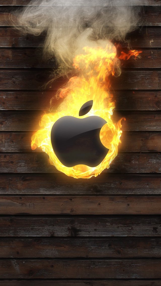 燃えるアップル スマホ壁紙 Iphone待受画像ギャラリー