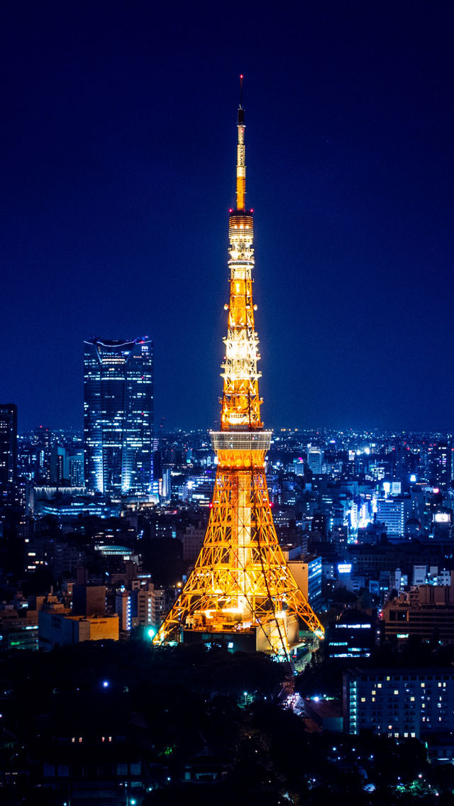 東京タワーの夜景 スマホ壁紙 Iphone待受画像ギャラリー