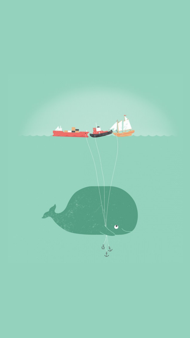 船とクジラ イラスト スマホ壁紙 Iphone待受画像ギャラリー
