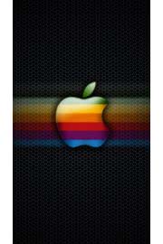 iPhone壁紙Apple Rainbow Logo…