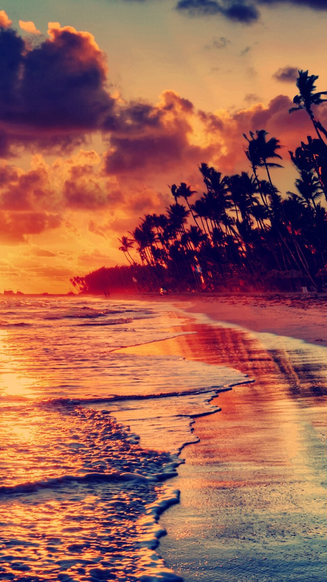 浜辺の夕焼け 夏のおしゃれなスマホ壁紙 スマホ壁紙 Iphone待受画像ギャラリー