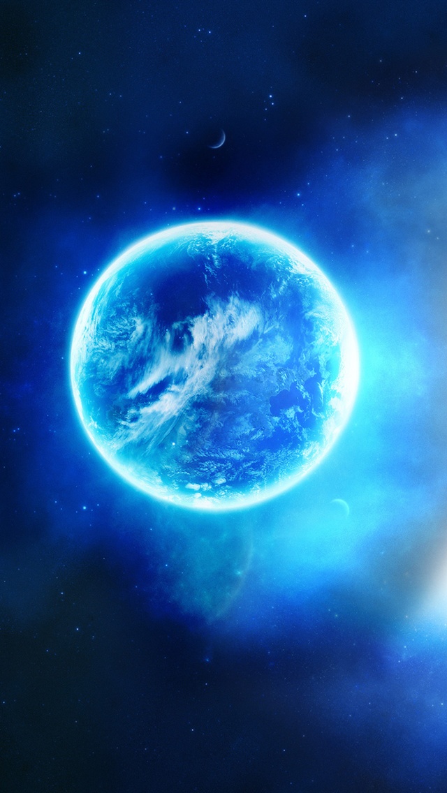 宇宙の美しい青い惑星 Iphoneの壁紙 640x1136 Iphone 5 5s 5c