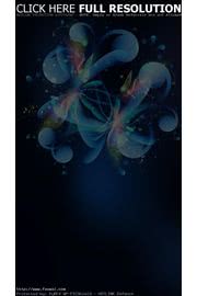 iPhone壁紙Blue Abstract Flow…