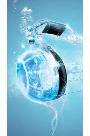 iPhone壁紙Blue Headphones iP…