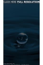 iPhone壁紙Blue Water Drops i…