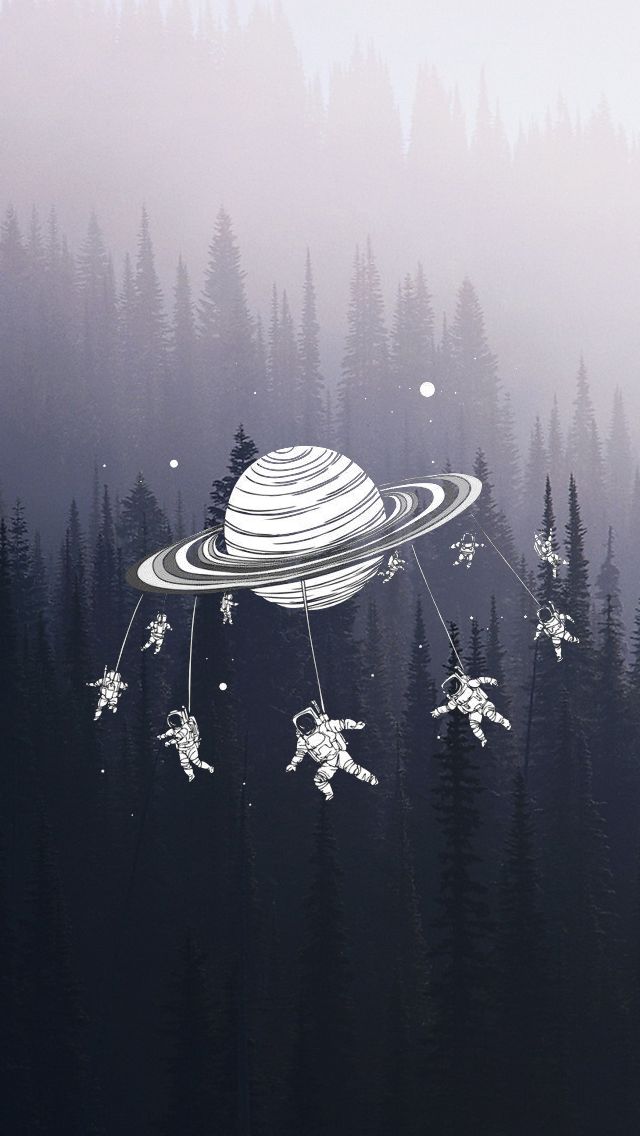土星と宇宙飛行士 スマホ壁紙 Iphone待受画像ギャラリー