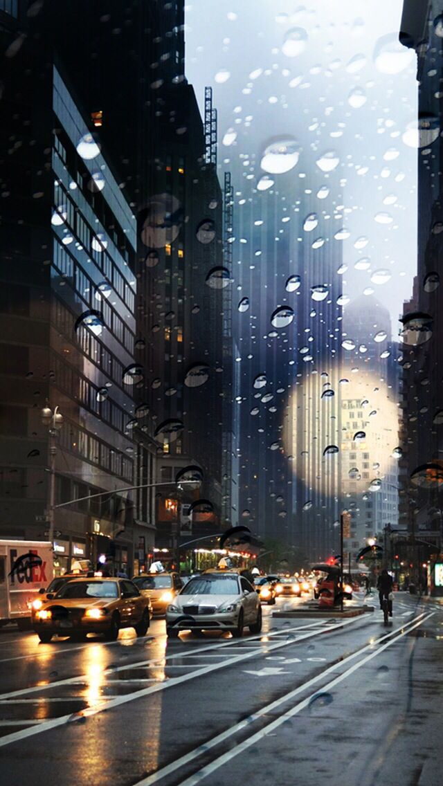 雨のニューヨーク スマホ壁紙 Iphone待受画像ギャラリー