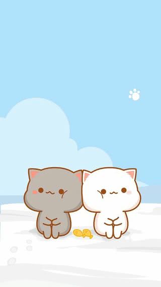 【新着9位】かわいい猫のイラスト|ペットのiPhone壁紙