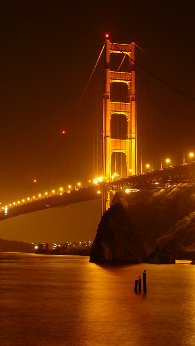 夜景 ゴールデンゲートブリッジ アメリカ サンフランシスコ 風景の壁紙 スマホ壁紙 Iphone待受画像ギャラリー