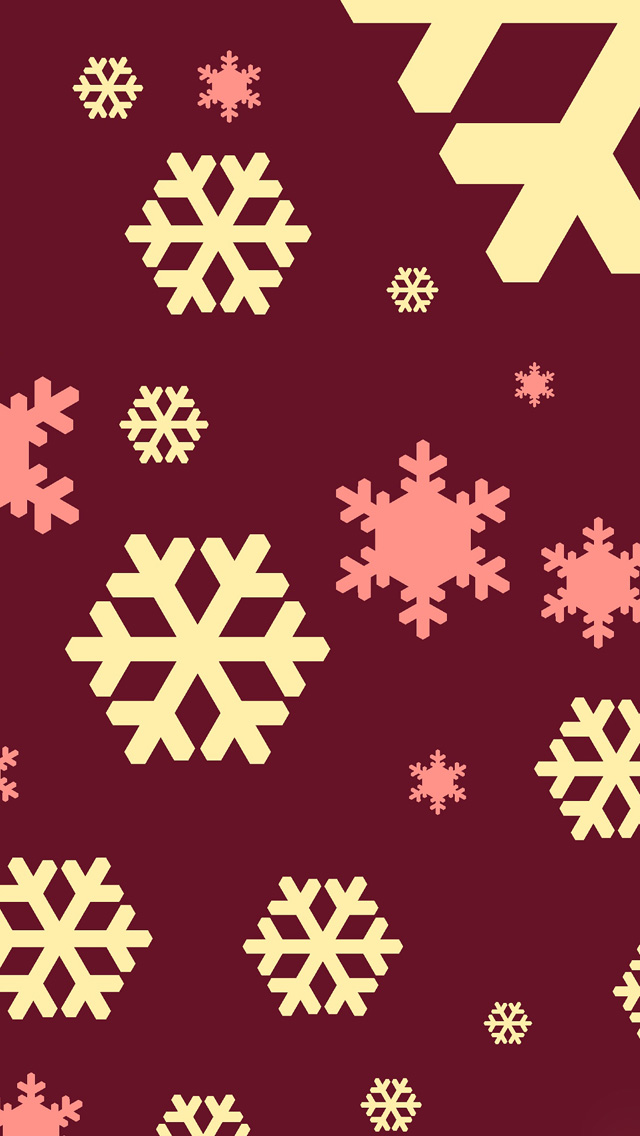 冬っぽいおしゃれなiphone壁紙 雪の結晶 赤ベース スマホ壁紙 Iphone待受画像ギャラリー