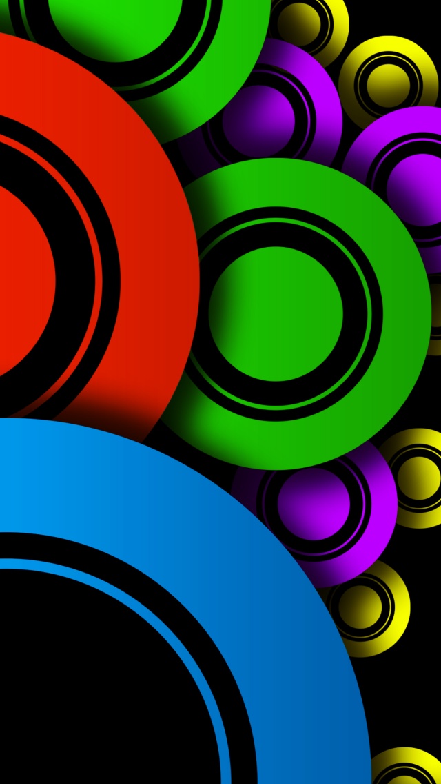 Iphone 5 Wallpaper Colorful Circles 05 スマホ壁紙 Iphone待受画像ギャラリー