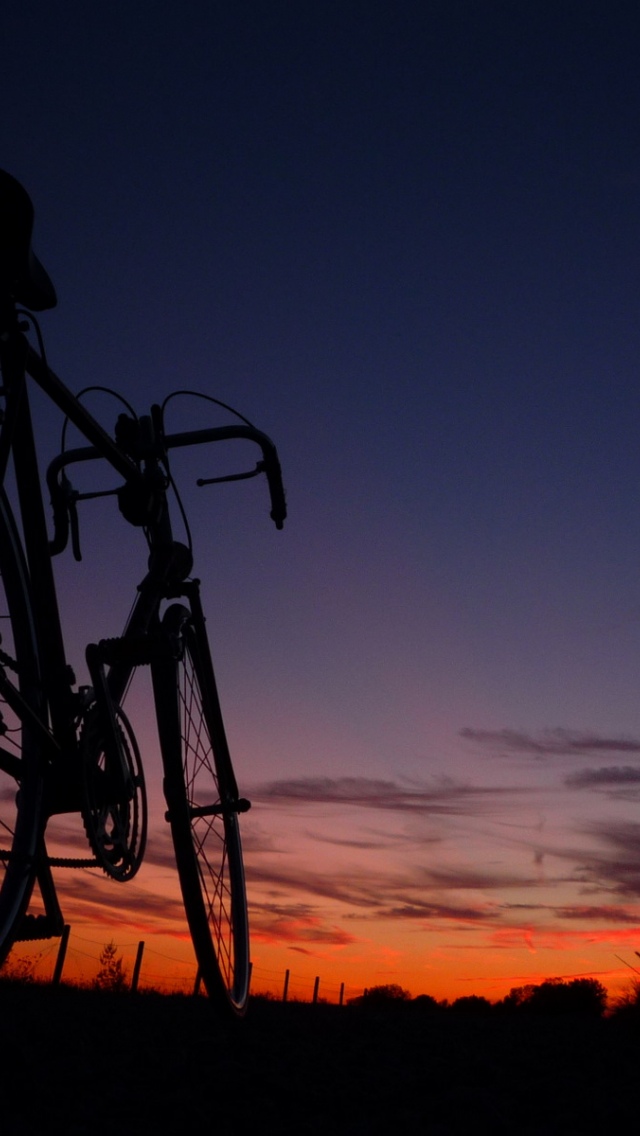 おしゃれ 夕日と自転車 スマホ壁紙 Iphone待受画像ギャラリー