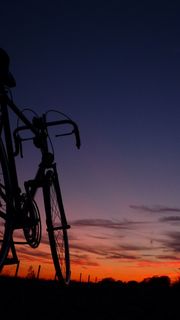【おしゃれ】夕日と自転車