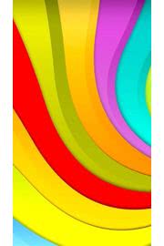 iPhone壁紙Colorful Ribbons i…