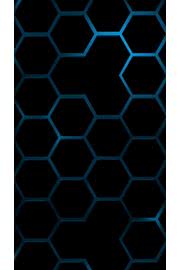 iPhone壁紙Cool Blue Hexagon …