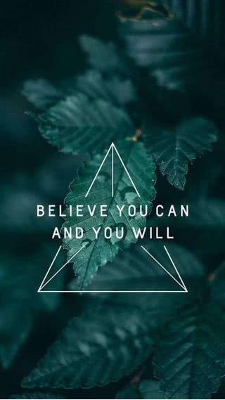 BELIEVE YOU CAN AND YOU WILL