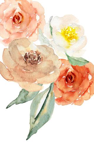 薔薇の水彩画