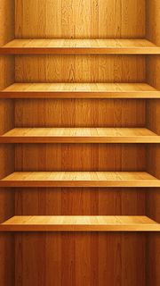 木目調の本棚