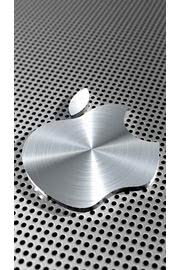 iPhone壁紙Metal Apple Logo i…