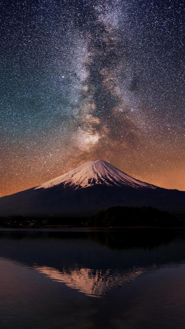 星空と富士山 スマホ壁紙 Iphone待受画像ギャラリー